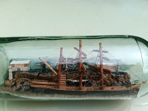 Vintage handcrafted ship - vintage, in