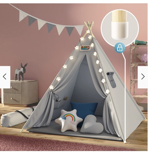 Kids teepee tent large canvas - kids,