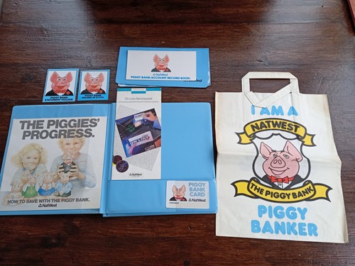 Natwest pigs bank book folder - pigs,