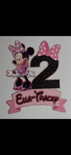 Cake topper minnie - mouse, pink