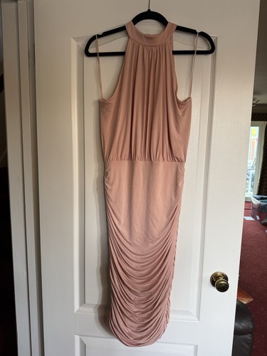Pink lipsy ruched - ruched, dress