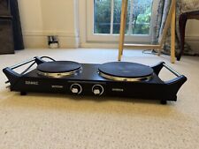 Duronic HP2 BK Hot Plate, Electric Double Hob with Handles, 2500W  (black)
