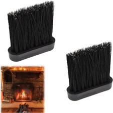 2x Replacement Companion Oblong Brush Head Fireplace Fire Hearth Fireside Refill