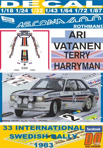 Decal opel ascona 400 - opel,