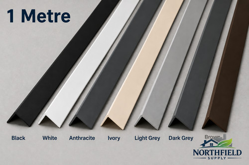 Pvc corner angle trim - pvc, 1m