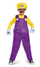 Disguise Wario Deluxe Super Mario Bros. Nintendo Costume, Large/10-12