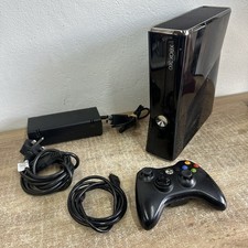 Xbox 360 Slim Gloss Black 250GB Console Bundle Setup Tested Working Controller 