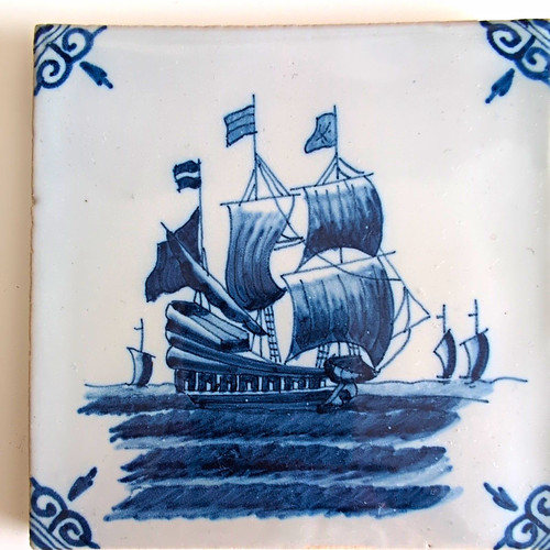 Blue white glazed - blue, &