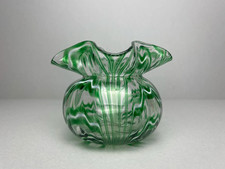 Edwardian c.1900 Stuart and Sons Bud vase/bowl with green trails