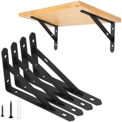 Pack metal shelf brackets - 4,