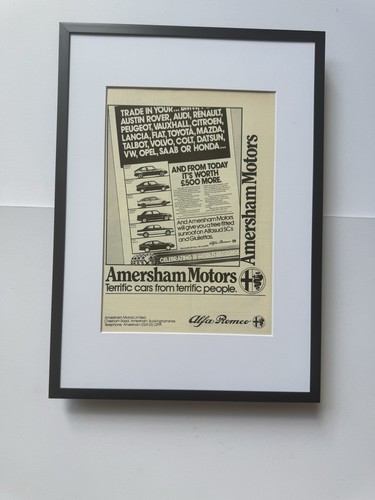 Framed 1983 alfa romeo - alfa,