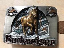 Bergamot buckle J-175 USA 1990 Budweiser Buckle Horse Buckle VGC Size~85x60mm