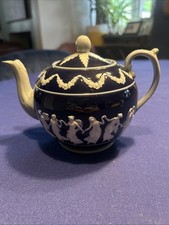 Copeland Spode Small Teapot. Dark Blue, Light Blue And White In Colour.