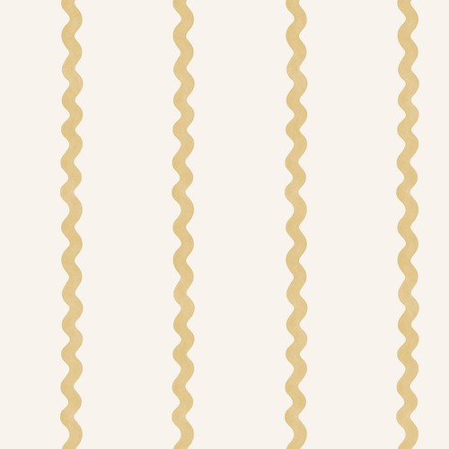 Wiggle stripe wallpaper ochre - wallpaper,