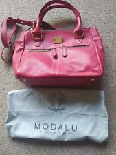 MODALU PIPPA RED LEATHER SHOULDER CROSSBODY GRAB BAG WITH DUSTBAG