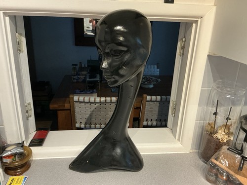 Vintage black swan neck - black,