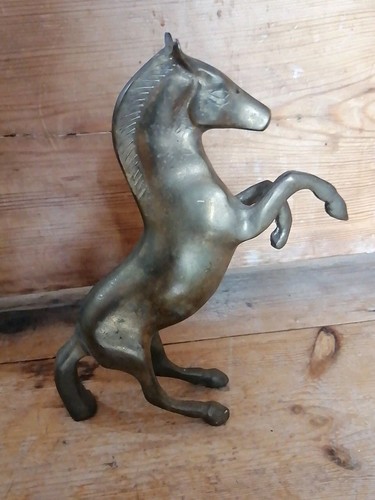 Antique brass horse - brass, standing