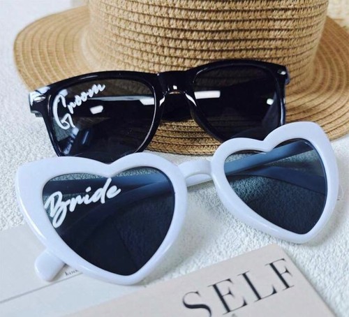 Bride and groom sunglasses - bride,
