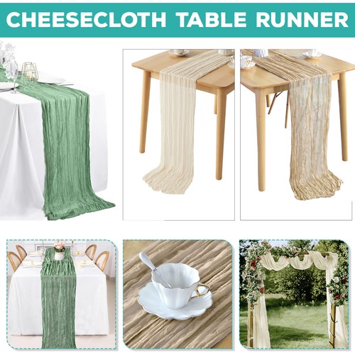 Cheesecloth table runner - table,