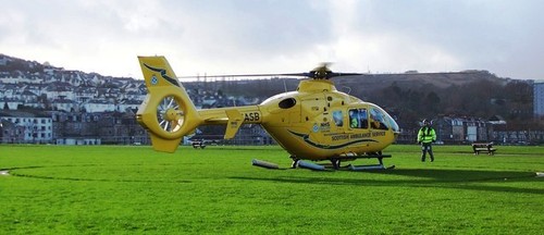 Photo 6x4 air ambulance - ambulance, at