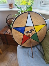 Vintage Handpainted Drum