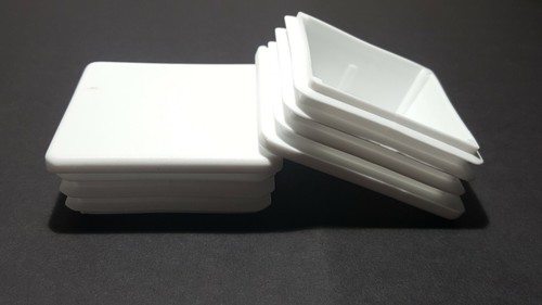 Square white plastic - white,