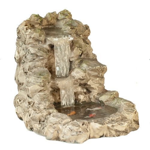 Dolls house grey - house, waterfall