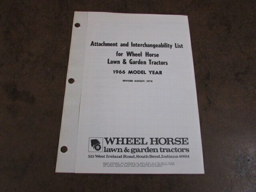 Wheel horse mower 1966 tractor - mower,
