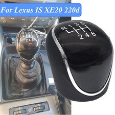 6 Speed + R MT Gear Shift Knob For Lexus IS XE20 220d Leather Black 2007 - 2014