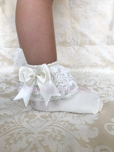 Ivory cream socks flower - ivory/cream,