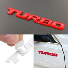 NEW Red 3D TURBO Letter Sticker Metal Emblem Badge Auto Car Styling Decal Logo