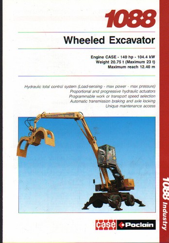 Case poclain 1088 wheeled - case, "1088"