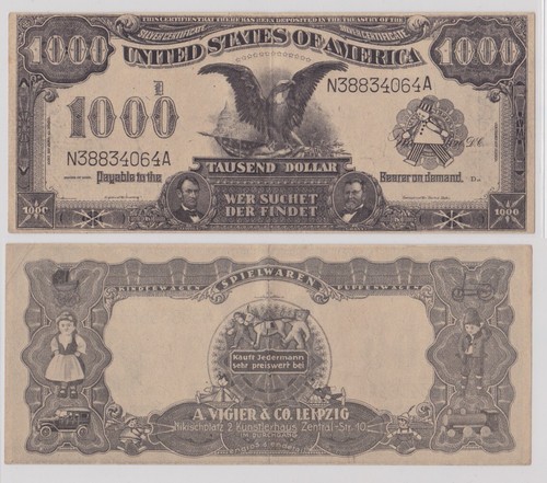 Advertising banknote 1000 - advertising,