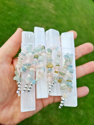 Selenite healing wand with - healing,