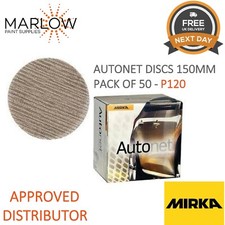 MIRKA AUTONET ABRANET ABRASIVE GRIP SANDING DISCS 150MM BOX OF 50 -   P120 GRIT