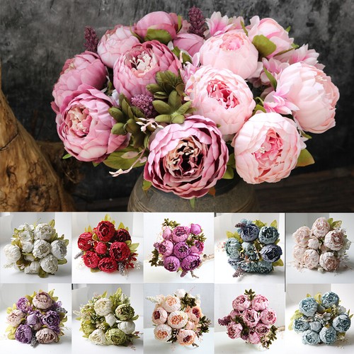 Heads silk peony - heads, artificial
