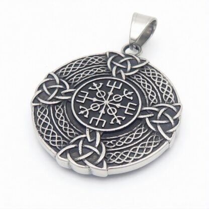 Pendant steel vegvisir - steel,