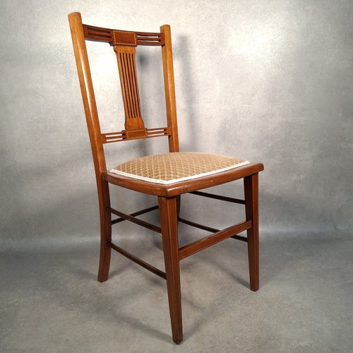 Edwardian inlaid dining chair - dining,