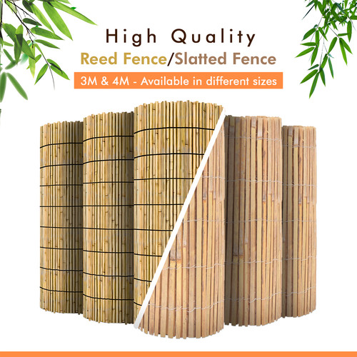 Slat reed garden fencing - reed,