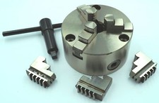 Soba 100mm 3 Jaw Self Centering Lathe Chuck Front Mount (Ref: 145050)