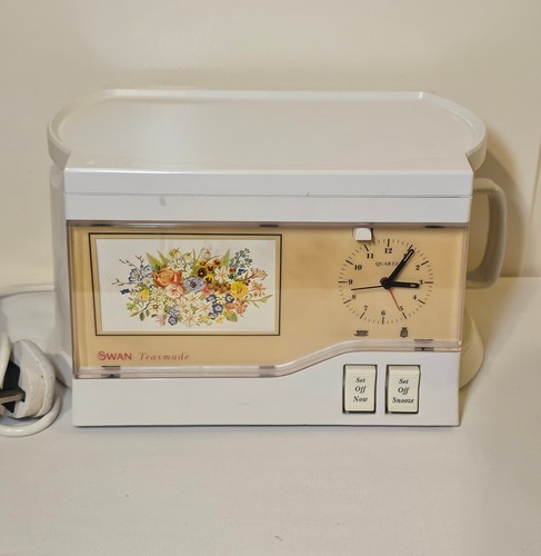 Swan teasmade white alarm - swan,