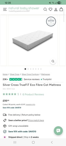 Silver cross truefit - eco, fibre