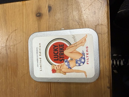 Lucky strike cigarette tin - cigarette,