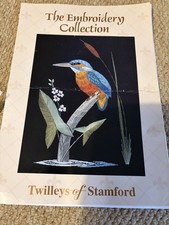 Vintage Kingfisher embroidery