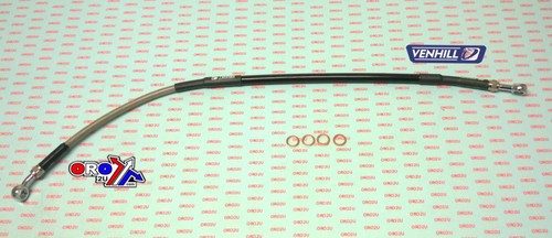 Hose rear brake silver black - hose,
