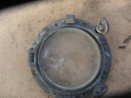 Vintage brass porthole window - vintage,