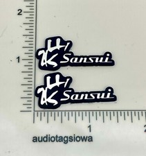 Sansui Speaker Badge Logo Emblem Custom Made Incised Acrylic PAIR