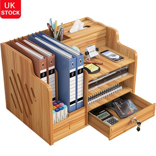 Wooden desktop organiser - desktop,