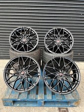 20" Inch BMW Style x4 Gloss Black Alloys & Tyres – 1000m Style 5x112 Staggered