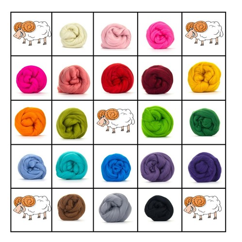 Merino wool roving 100g - roving, :